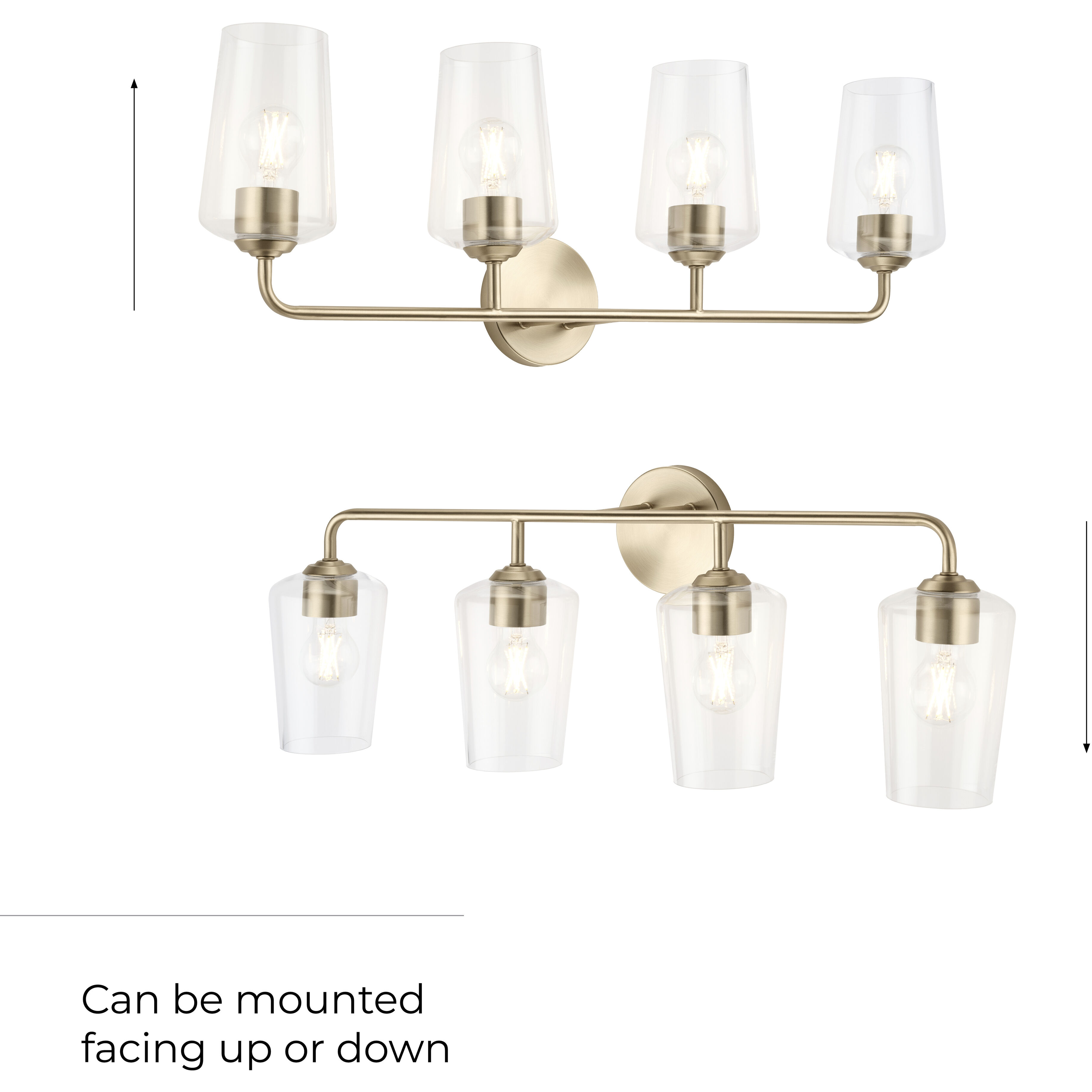 Celino 4 Light 32.5 inch Champagne Bronze Vanity Light Wall Light