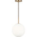 Richard June Sorelle 1 Light 12 inch Estate Brass Pendant Ceiling Light