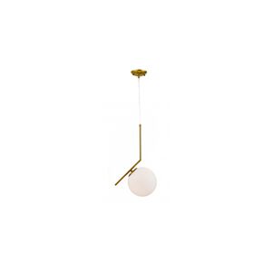 Canada LED 8 inch Brass/Milk White Single Pendant Lighting Ceiling Light