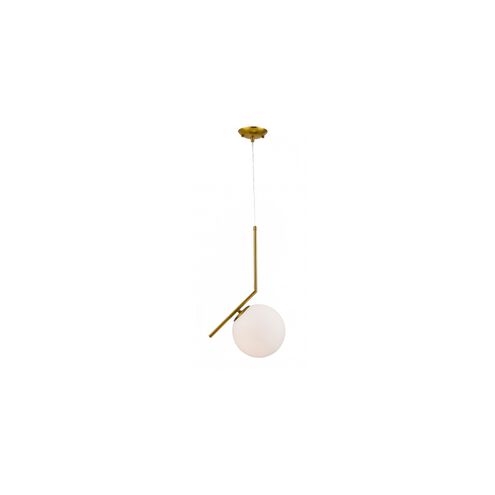 Canada LED 8 inch Brass/Milk White Single Pendant Lighting Ceiling Light