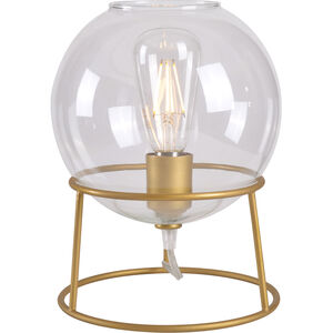 Planet 10 inch 6.00 watt Gold With Clear Glass Table Lamp Portable Light