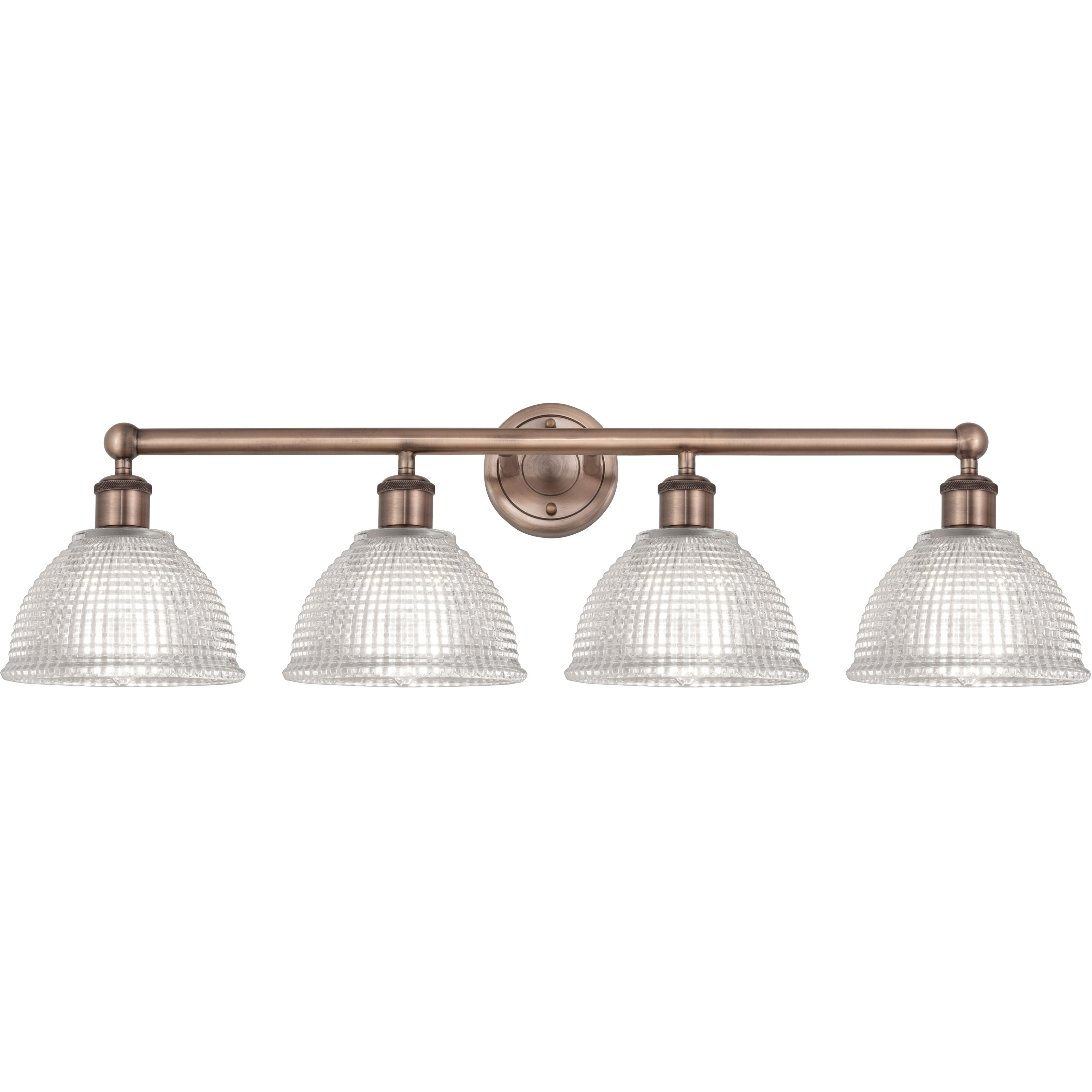 Edison Arietta 4 Light 35 inch Antique Copper Bath Vanity Light Wall Light