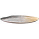 Palette Grey Enameled Metal Oval Tray