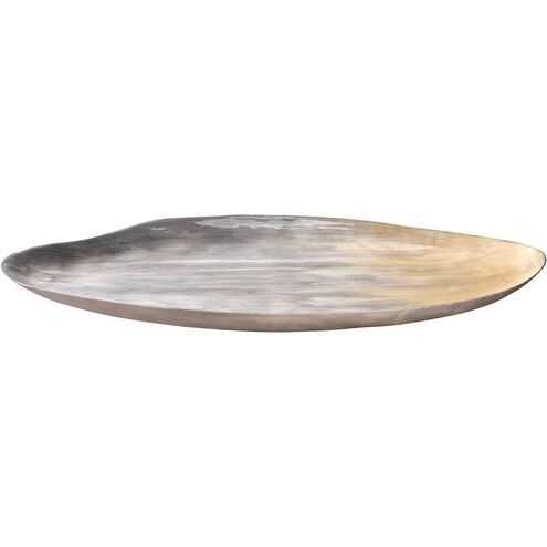 Palette Grey Enameled Metal Oval Tray