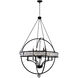 Arkansas 12 Light 42 inch Black Chandelier Ceiling Light