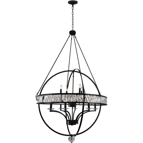 Arkansas 12 Light 42 inch Black Chandelier Ceiling Light