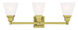 Mission 3 Light 25 inch Polished Brass Bath Vanity Wall Light