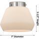 Caden 1 Light 7 inch Satin Nickel Sconce Wall Light in Plated Smoke Glass