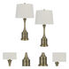 Toccoa 27.5 inch 100 watt Antique Brass Table Lamp Set Portable Light, Pair
