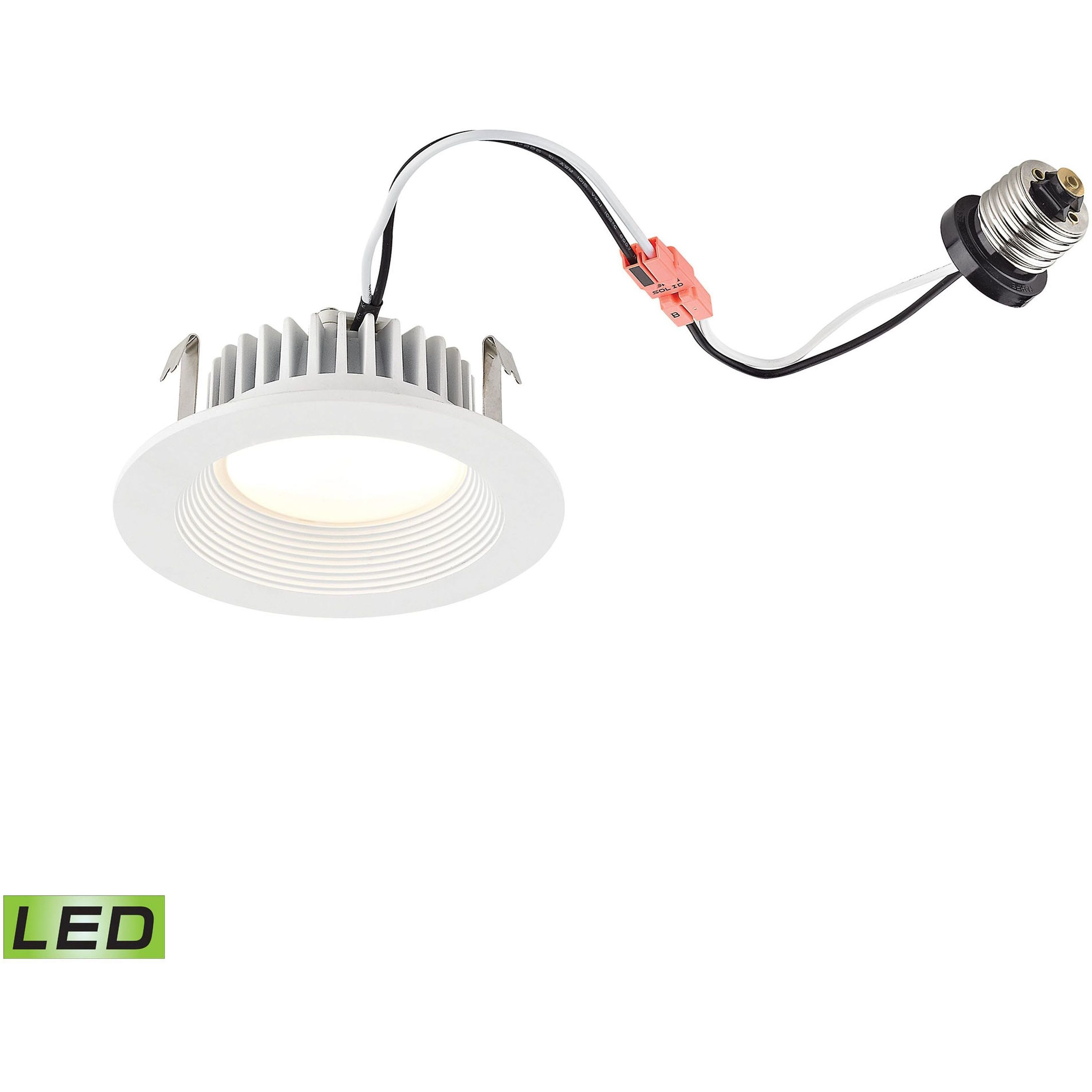 Axel Conversion Integrated LED White Down Light, 4" Recessed Can