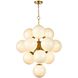 La Dame 13 Light 28 inch Swirl Glass and Natural Brass Chandelier Ceiling Light in Swirl Glass/Natural Brass