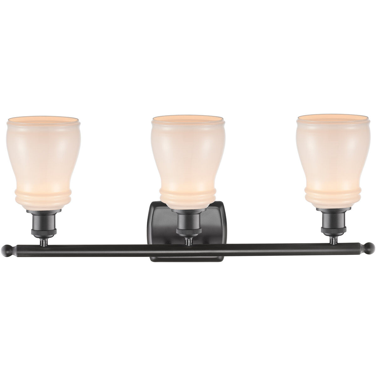 Ballston Ellery LED 26 inch Oil Rubbed Bronze Bath Vanity Light Wall Light in White Glass, Ballston