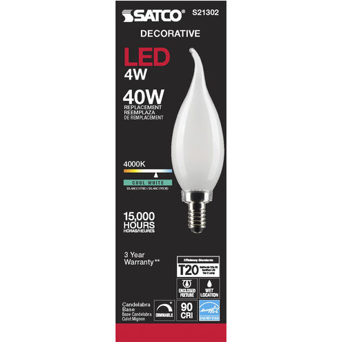 Lumos LED Candelabra Candelabra 4.00 watt 4000K LED Filament