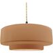 Radiance Collection - Tier Pendant Ceiling Light in Matte Black, Replaceable Bulb, Beige Twist Cord, Adobe, 16.25W x 6H, Form+Finish+Function