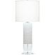 Baby Bermuda 24 inch 150.00 watt Off-White Matte Table Lamp Portable Light, Finely Ribbed Surface