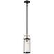 Bonita LED 5.7 inch Black and Brushed Brass Pendant Ceiling Light