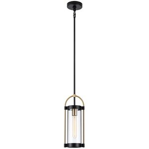 Bonita LED 5.7 inch Black and Brushed Brass Pendant Ceiling Light