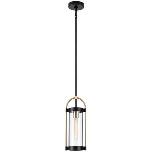 Bonita LED 5.7 inch Black and Brushed Brass Pendant Ceiling Light