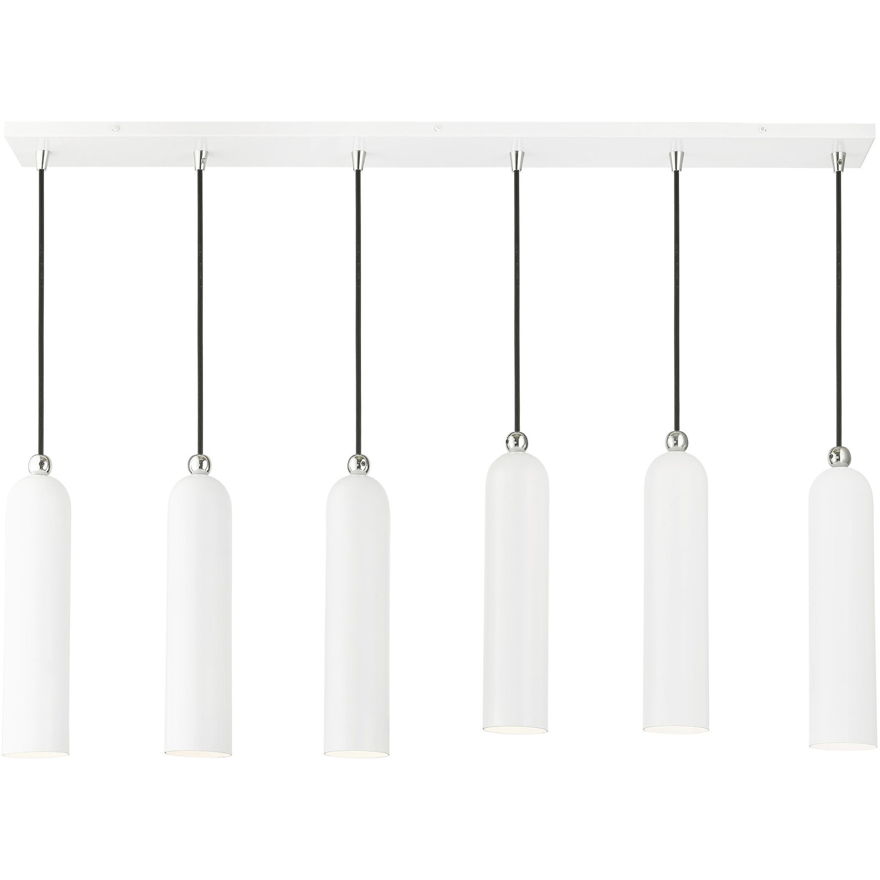 Ardmore 6 Light 44 inch Shiny White Finish Linear Pendant Ceiling Light