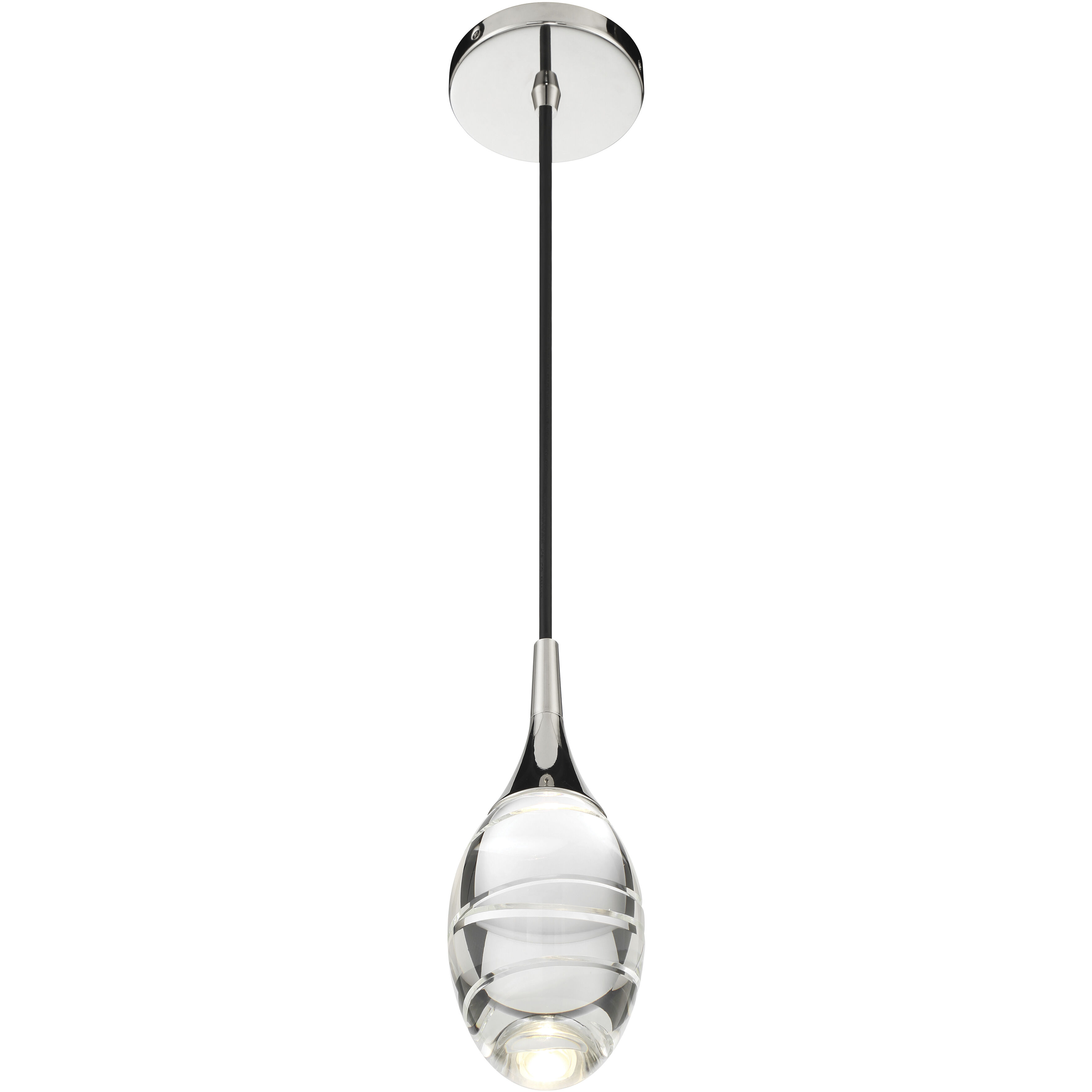 Hail LED 4.25 inch Polished Nickel Mini Pendant Ceiling Light