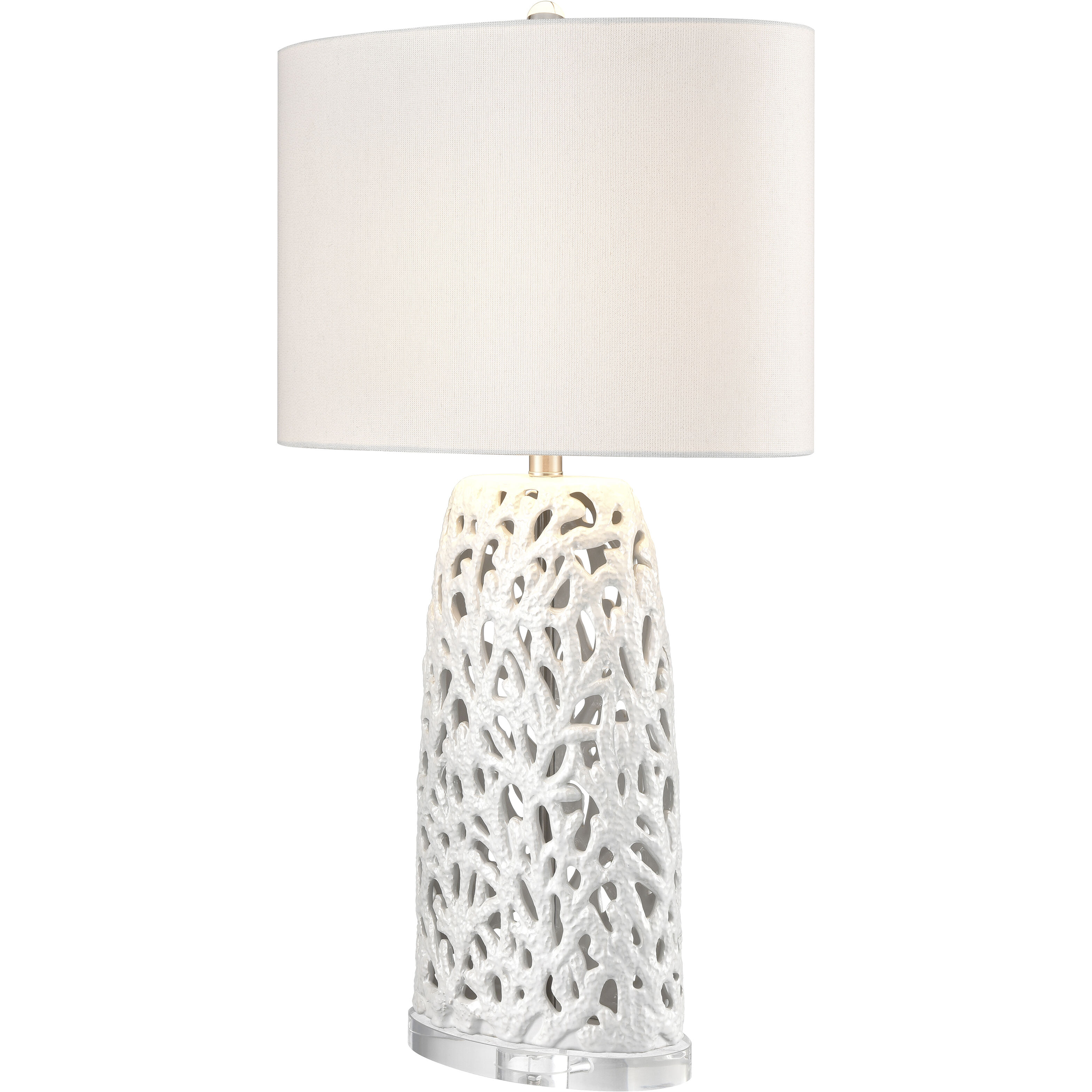 Bowen 31.5 inch 150 watt White Table Lamp Portable Light