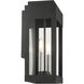 York 2 Light 16 inch Black Outdoor Wall Lantern