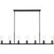 Titus 7 Light 63.5 inch Matte Black Linear Chandelier Ceiling Light
