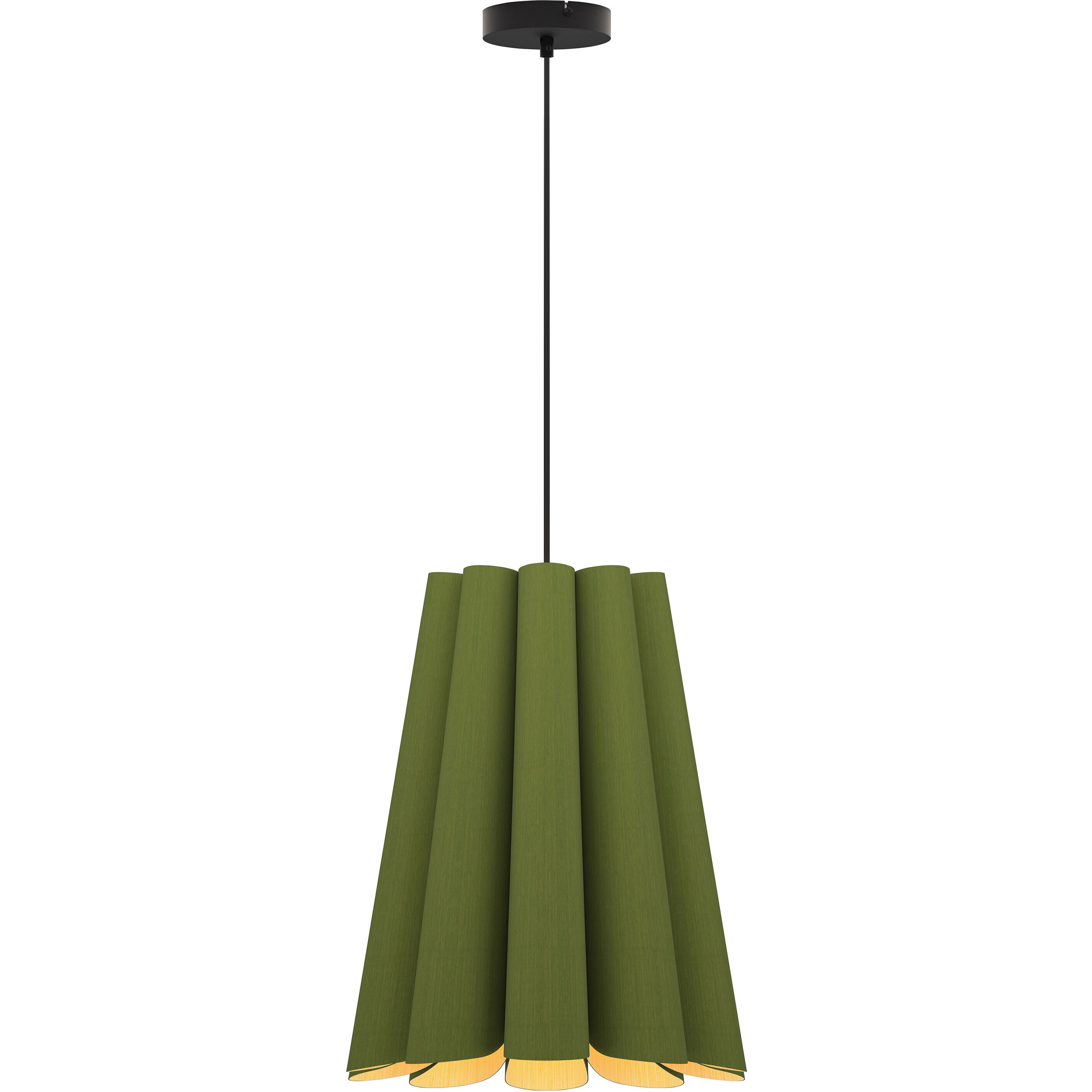 Olivia 1 Light 15.5 inch Black Pendant Ceiling Light in Green/Ash, WEP Collection