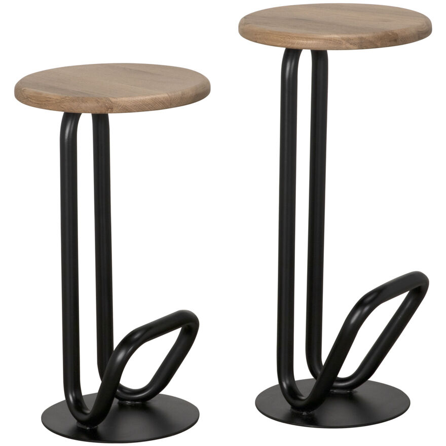 Hook 30 inch Matte Black Bar Stool, Left