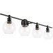 Collier 4 Light 38 inch Black Wall sconce Wall Light