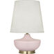 Michael Berman Nolan 27.5 inch 150.00 watt Matte Woodrose Table Lamp Portable Light in Modern Brass