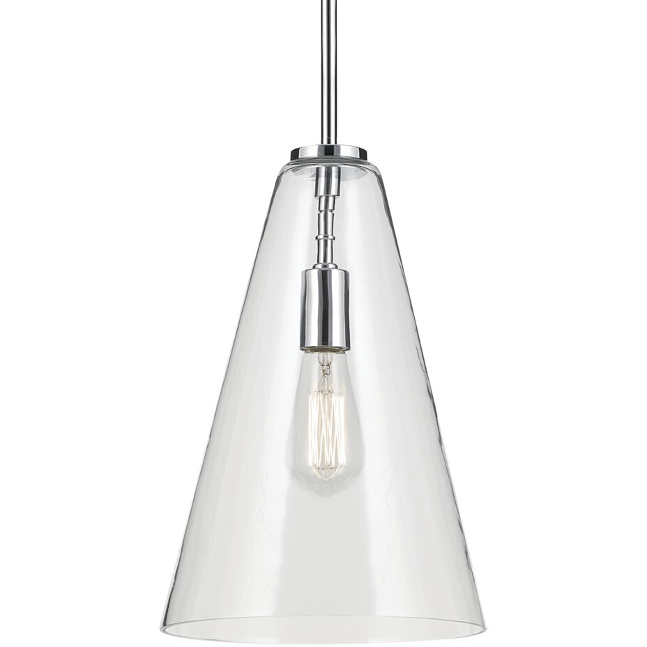 Everly 1 Light Chrome Pendant Ceiling Light
