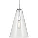 Everly 1 Light Chrome Pendant Ceiling Light