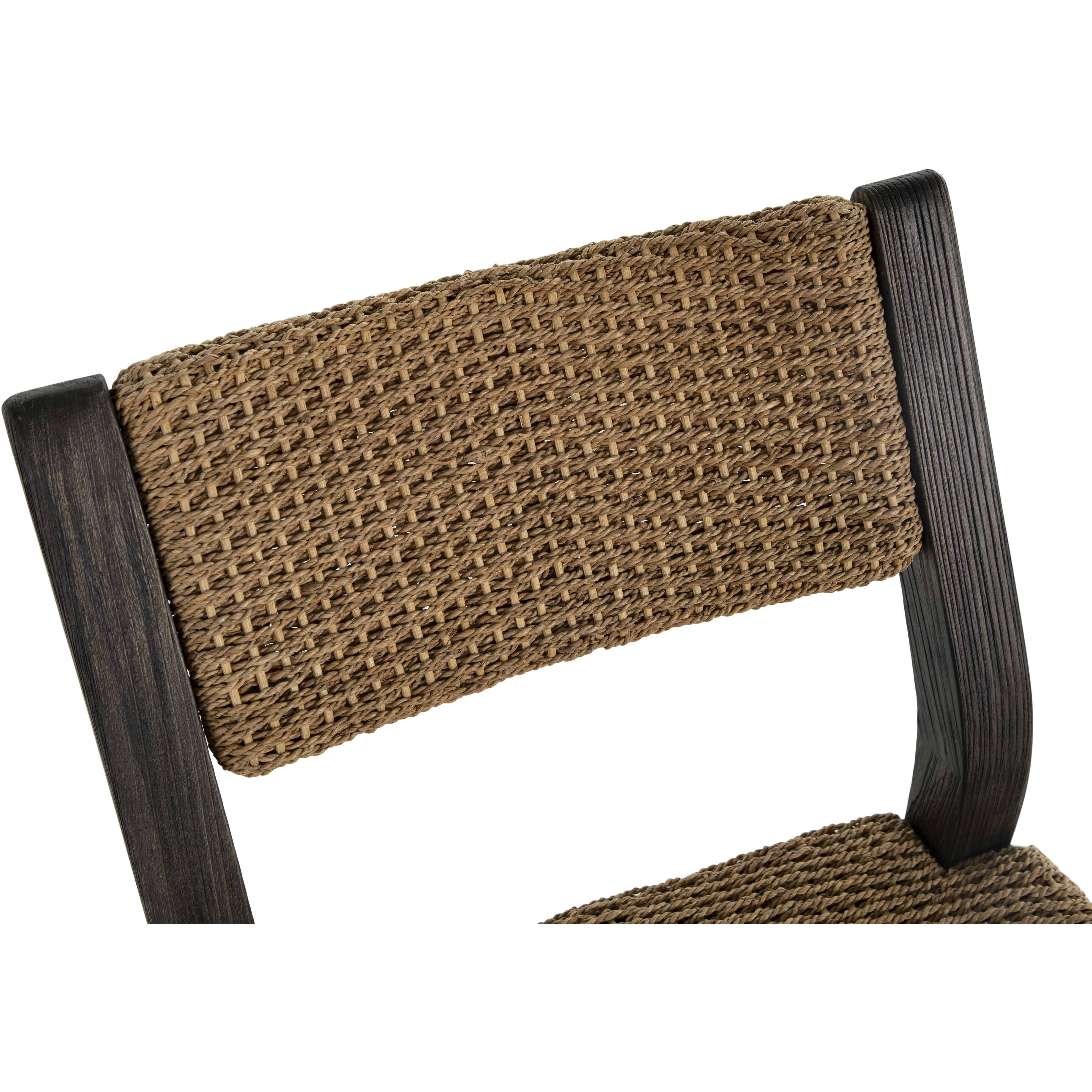 Richard Dark Brown Rubber Wood / Natural Seagrass Occasional Chair