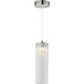 Highball LED 4.25 inch Satin Nickel Mini Pendant Ceiling Light in Translucent Frost