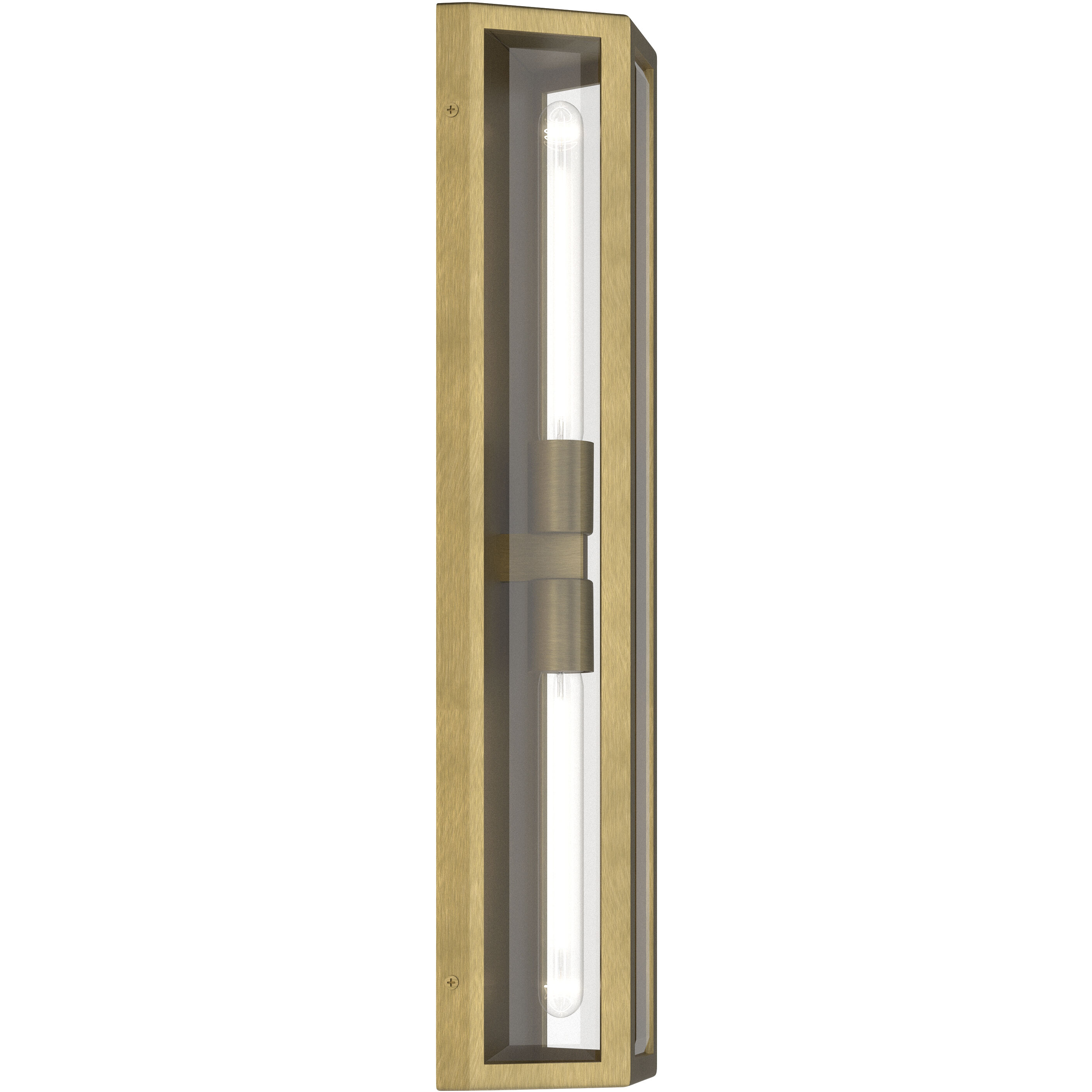 Berens 2 Light 24 inch Natural Brass Outdoor Wall Light