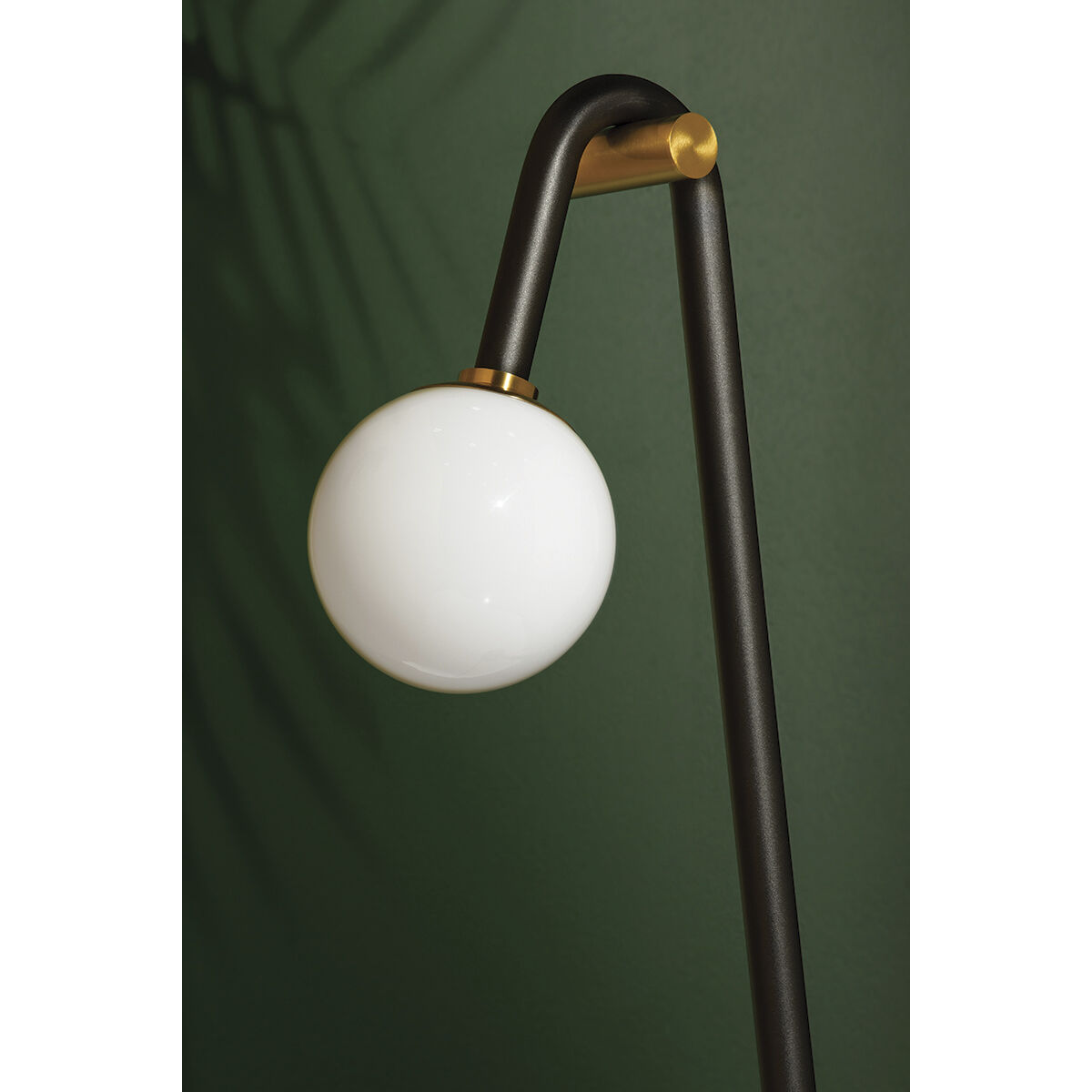 Whit 60 inch 60.00 watt Aged Brass/Black Floor Lamp Portable Light