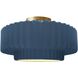 Radiance Collection - Pleated Tier LED 14.5 inch Midnight Sky and Brushed Brass Semi-Flush Ceiling Light in Dedicated LED, 14.5W x 7.25H, Form+Finish+Function