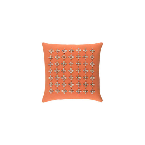 Lelei 20 X 20 inch Coral and Cream Pillow