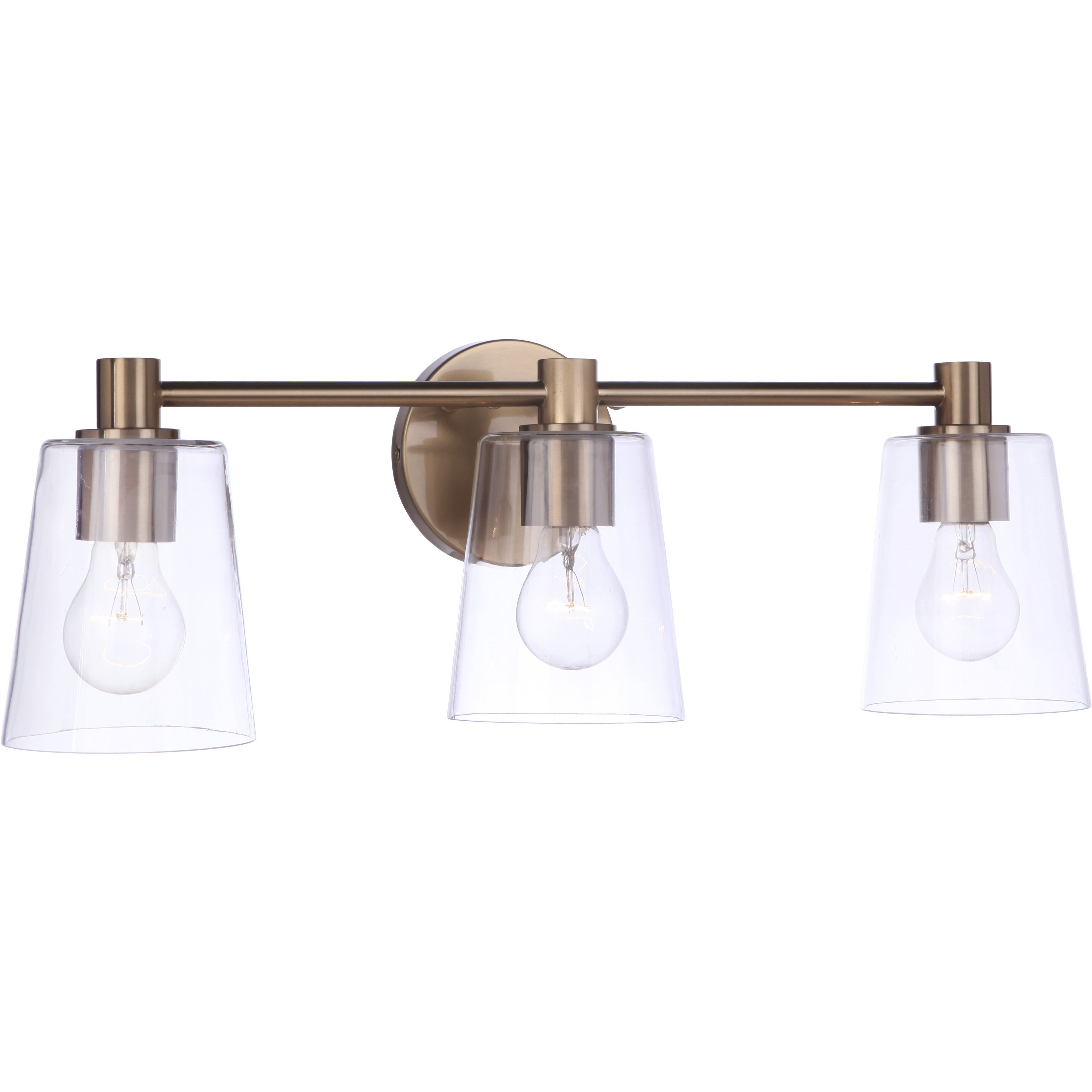 Emilio 3 Light 23 inch Satin Brass Vanity Light Wall Light