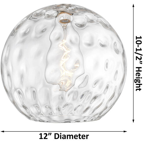 Edison Athens Water Glass 1 Light 12 inch Polished Chrome Semi-Flush Mount Ceiling Light