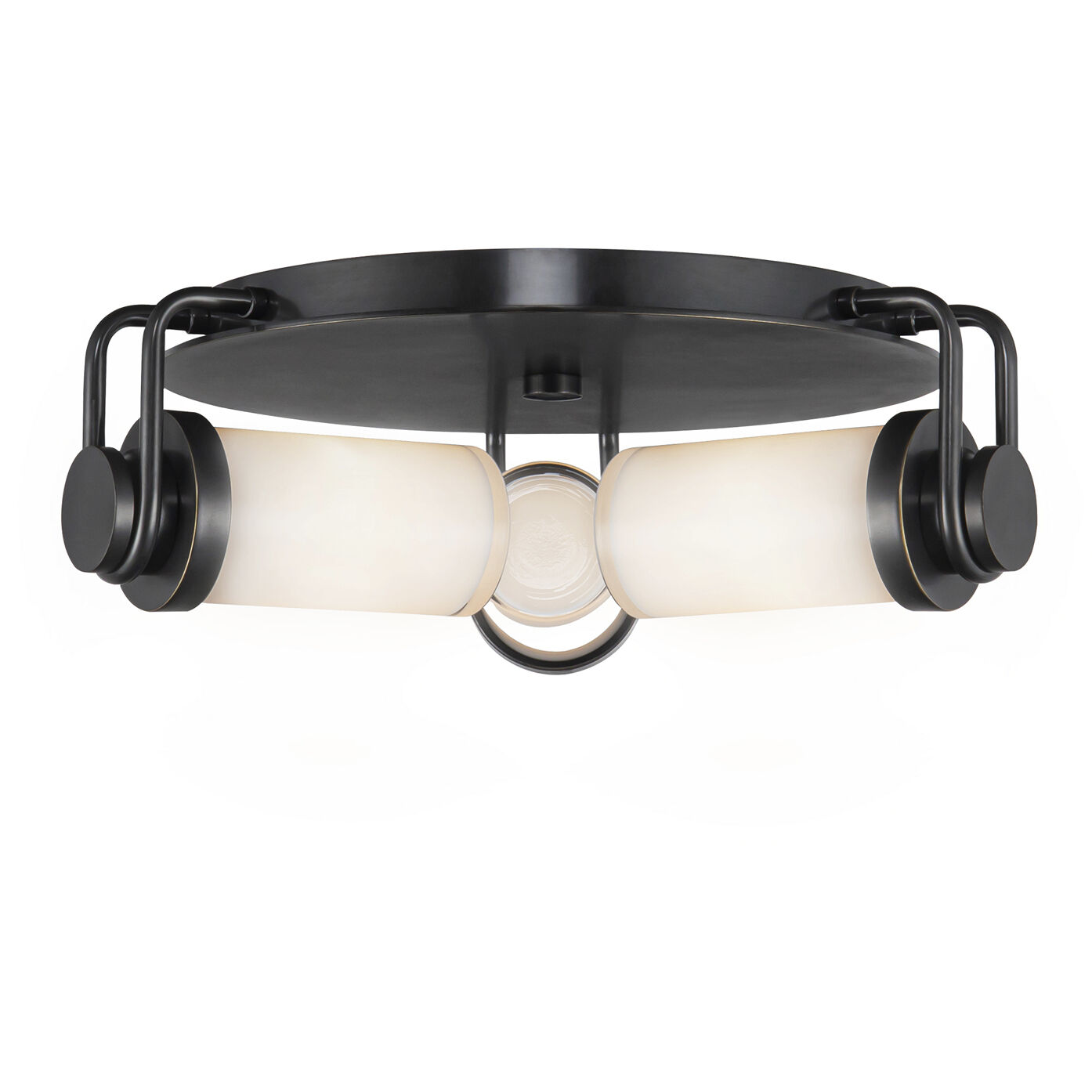 Wynwood 3 Light 16.63 inch Urban Bronze/Glossy Opal Flush Mount Ceiling Light