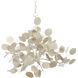 Lunaria 6 Light 34.5 inch Contemporary Silver Leaf Chandelier Ceiling Light, Large