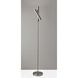 Vega 68 inch 24.00 watt Brushed Steel Torchiere Portable Light