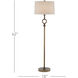 Germaine 62 inch 150 watt Antique Brass Floor Lamp Portable Light