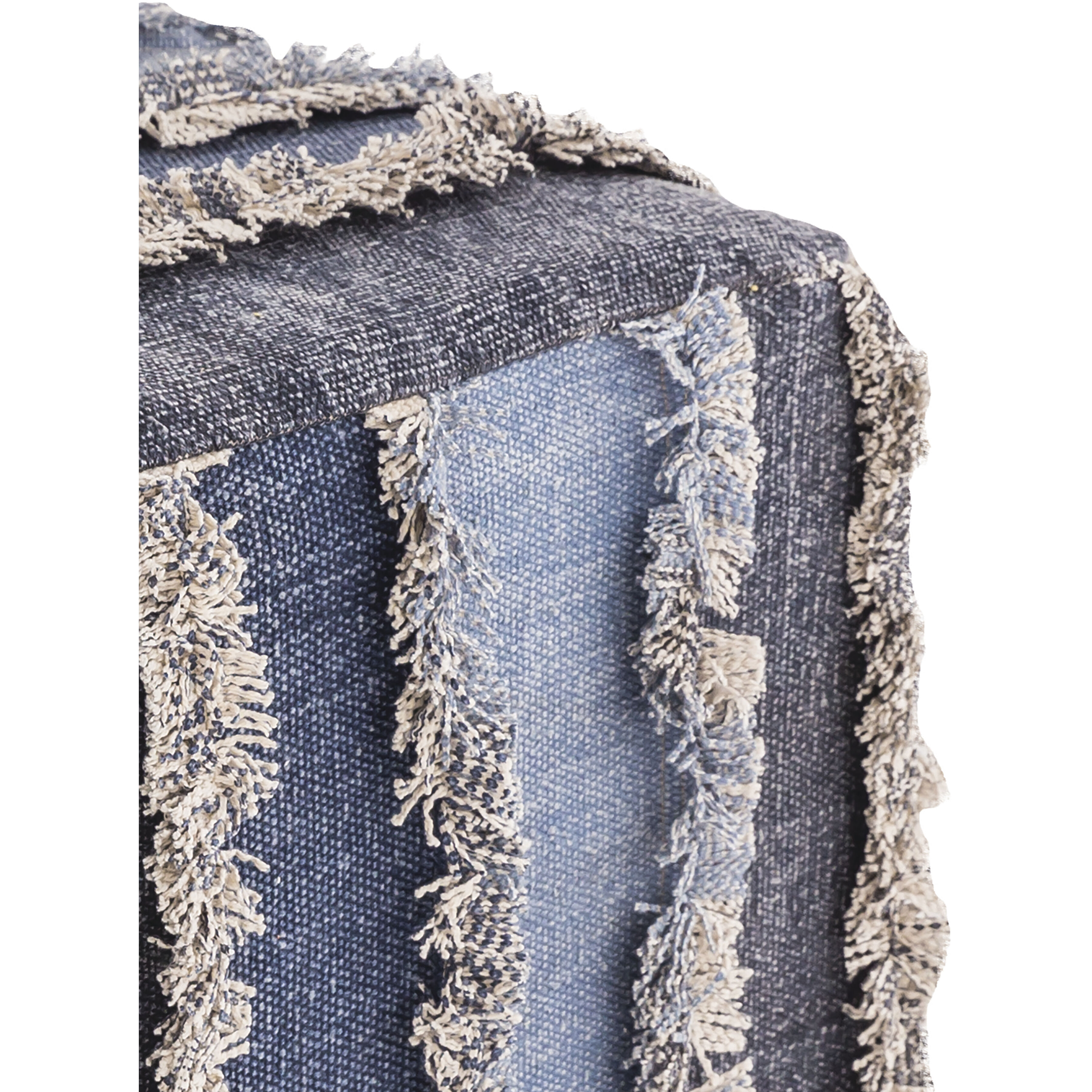 Mossley 15.75 inch Blue Pouf