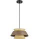 Yep Aalto 1 Light 13.25 inch Dark Walnut-Light Walnut Pendant Ceiling Light