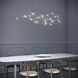 Constellation LED 56 inch Satin Nickel Chandelier Ceiling Light in 3000K, White, Standard Suspension