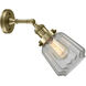 Franklin Restoration Chatham 1 Light 6 inch Antique Brass Sconce Wall Light in Incandescent, Clear Glass, Franklin Restoration