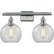 Ballston Athens LED 16 inch Polished Chrome Bath Vanity Light Wall Light in Clear Glass, Ballston